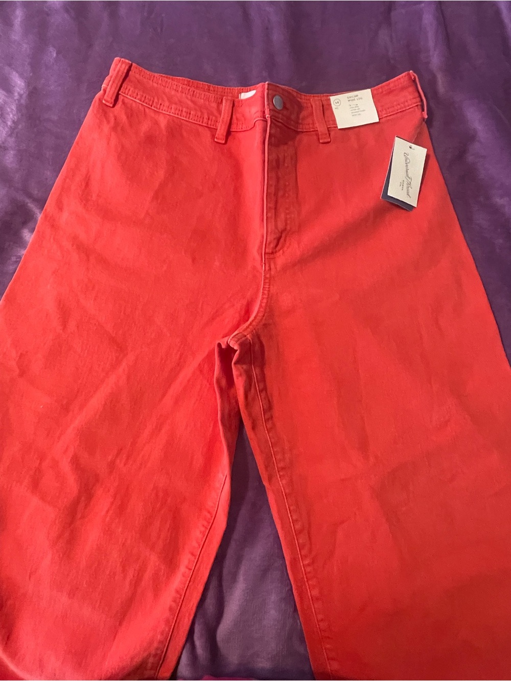Universal Thread Red Wide Leg Jeans - High Waist Flare